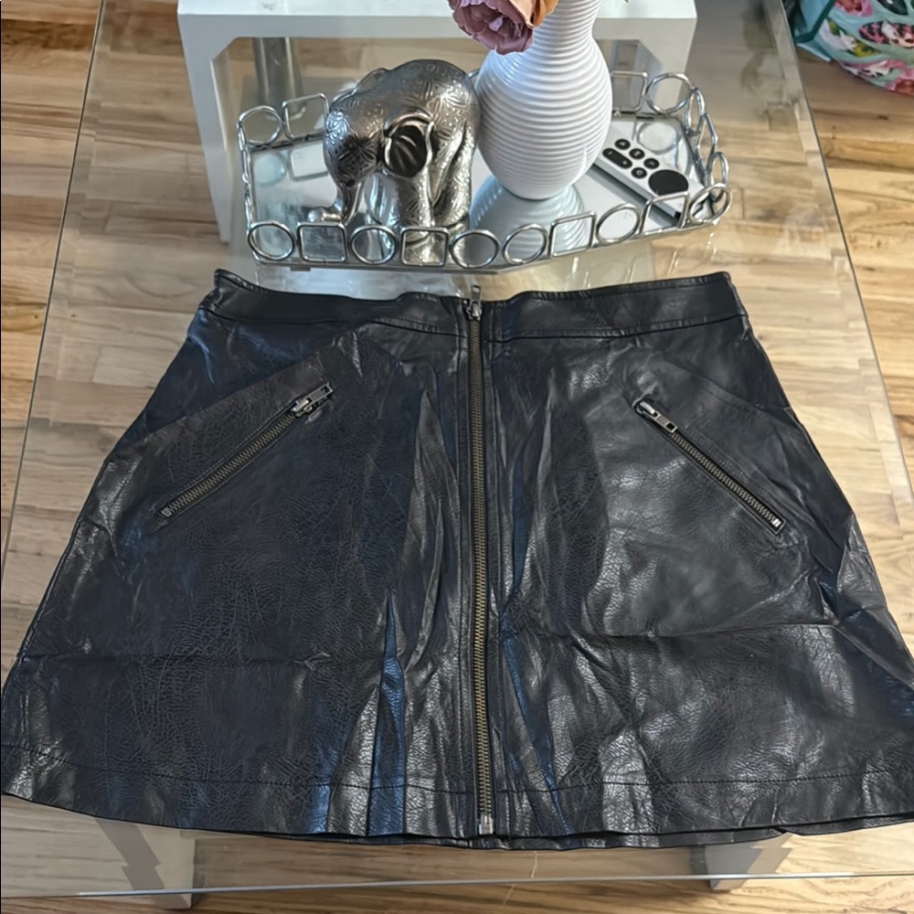 Black Leather Skirt